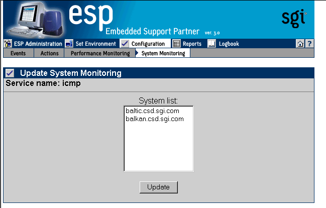 Figure 5-53 Update System Monitoring Window (System Group Manager Mode)