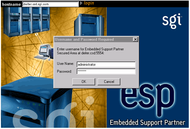 Figure 2-8 Entering a Username and Password