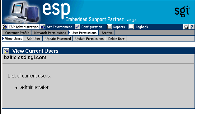 Figure 3-4 Current User List (Web-based Interface)