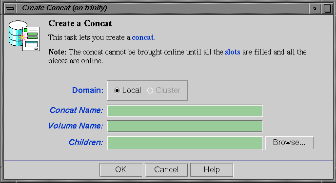 Create a Concat Task Window